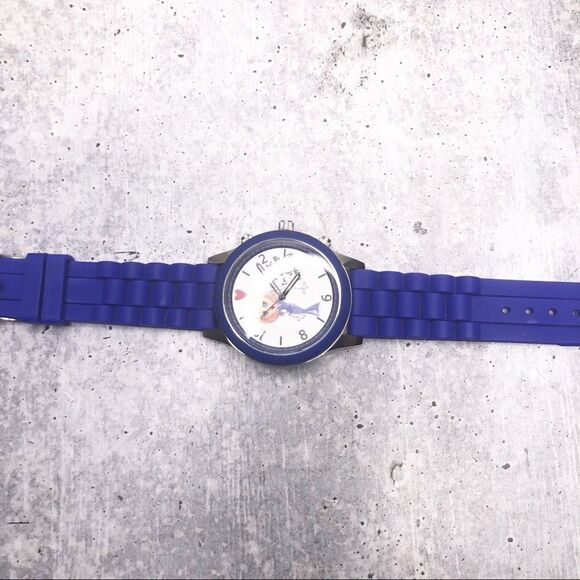 Geneva Platinum Stainless Steel Blue Wrist Watch - Picture 4 of 6